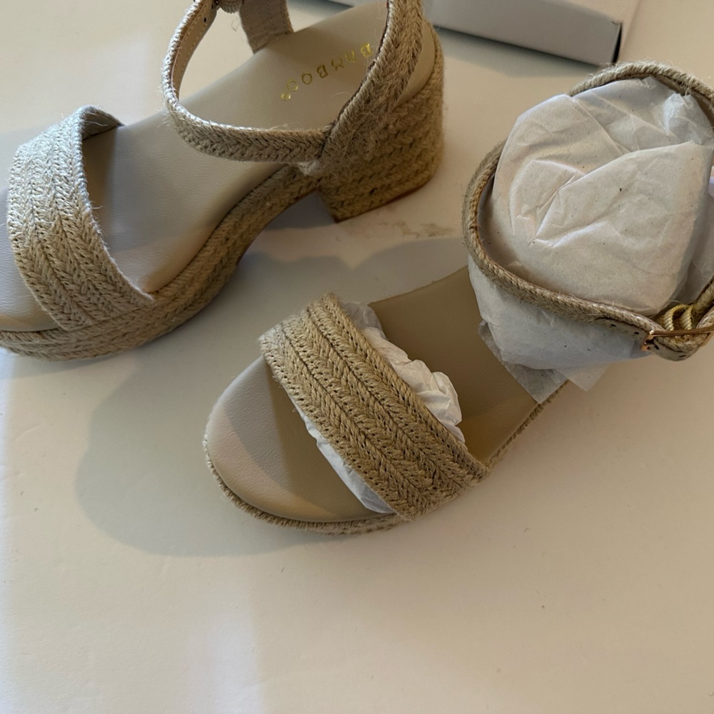 New Bamboo size 6 espadrilles